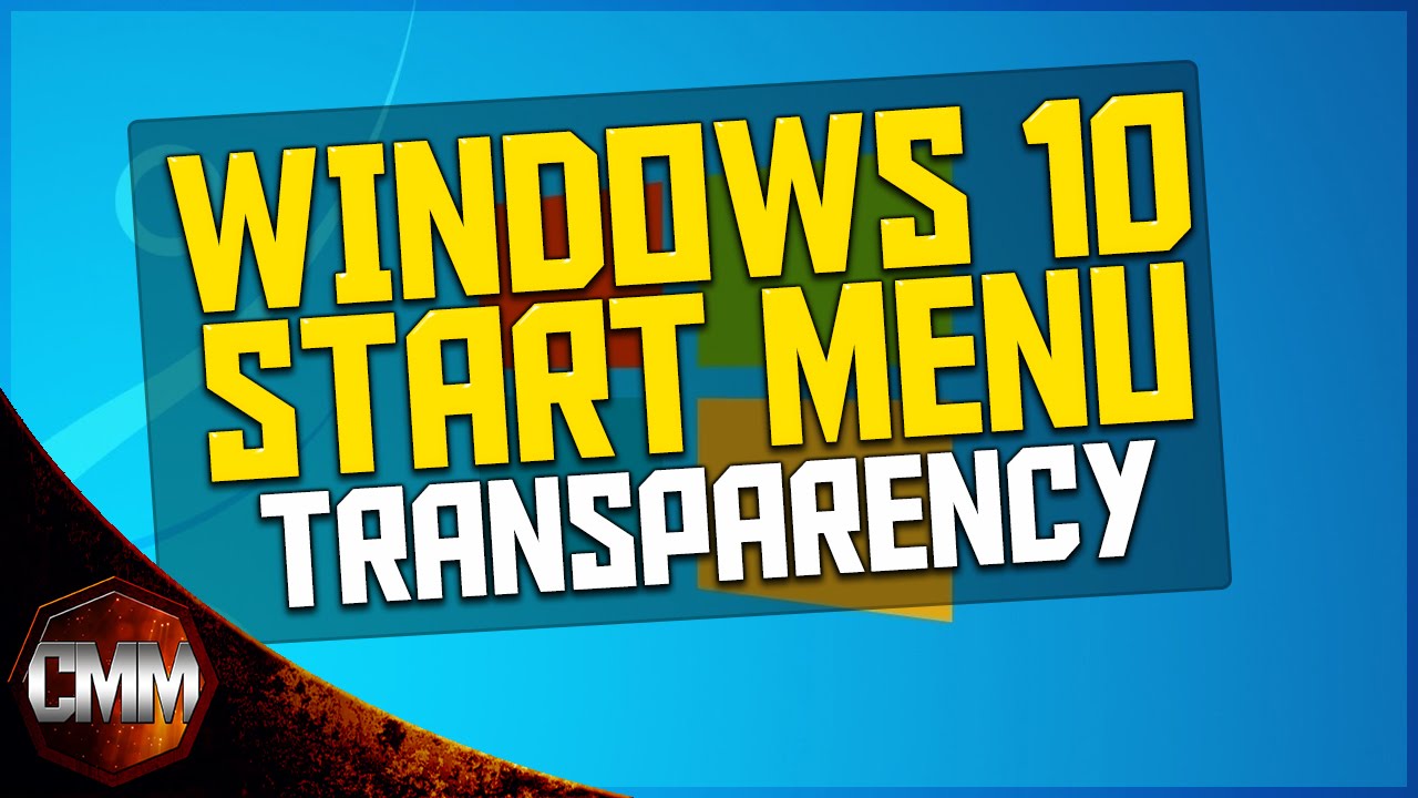 windows 10 turn off transparency